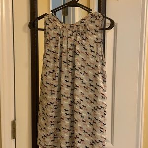 Horse print 100% polyester blouse.